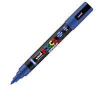 POSCA Mitsubishi Pencil - Rotulador acrílico PC5BR - Punta de cepillo medio semi-flexible - Pintura a base de agua - todo soporte - Azul oscuro