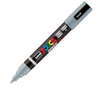 Posca Rotulador PC5BR – Punta de cepillo mediano semiflexible, pintura a base de agua, gris