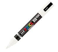 Posca Rotulador PC5BR – Punta cepillo mediano semiflexible, pintura a base de agua – Blanco