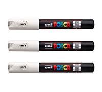 posca PC-1M por Uni-Ball - Llenos Serie de 22 Colours Disponible Paquete de 3 - Blanco