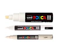 POSCA PC-1MC/5M/8K rotulador blanco (3 unidades)
