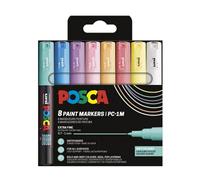 POSCA PC-1MC pack de 8 rotuladores de pintura pastel (0,7 - 1 mm cónicos)