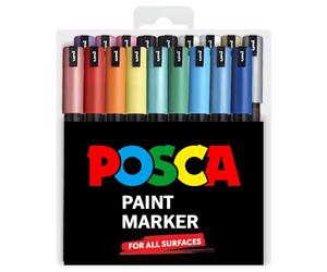 Posca PC-1MR 18 Juego de Bolígrafo - IN Limited Edición Plástico Cartera - Extra Blanco y Negro