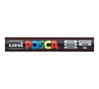 Posca pc-1mr marcador de pintura - punta roller de fibra 0.7mm - tinta pigmentada base al agua - resistente a la luz - color plata (6 uds)
