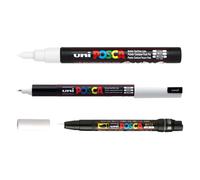 POSCA PC-1MR/PC-3M/PCF-350 rotulador blanco (3 unidades)