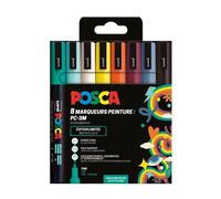 POSCA PC-3M rotuladores de pintura colores retro (0,9-1,3 mm, redondos) 8 unidades