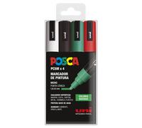 Posca pc-5m estuche de 4 marcadores de pintura - punta de bala 1.8-2.5