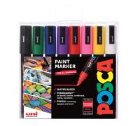 Posca pc-5m negro, azul, verde, rosa, rojo, violeta, blanco, amarillo