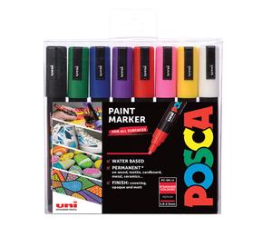 Posca pc-5m negro, azul, verde, rosa, rojo, violeta, blanco, amarillo