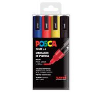 Posca pc-5m pack de 4 marcadores de pintura - punta de bala 1.8-2.5mm