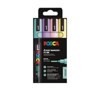 POSCA PC-5M pack de rotuladores pastel (redondos de 1,8 a 2,5 mm), 4 uds