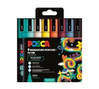 POSCA PC-5M pack rotuladores colores retro (redondos de 1,8 a 2,5 mm), 8 unidades