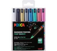 Posca Pc1Mr Marcador POSCA con punta calibrada Extra Fine Tip Pen Metallic Colors 8 Pc