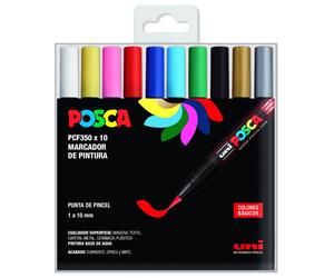 Posca pcf-350/10c estuche de 10 marcadores de pintura base al agua - p