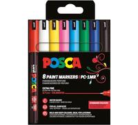Posca Set de rotuladores 181758 PC-1MR - 8 rotuladores acrílicos permanentes punta redonda 0,7 mm