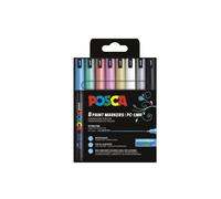 POSCA ROTULADOR UNI POSCA PC-1MR 8 COLORES METALICOS MARCADOR