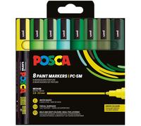 POSCA ROTULADOR UNI POSCA PC-5M SET 8 COLORES TONOS VERDES POSCA