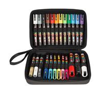 Posca - Rotuladores, 24 unidades, en estuche, adecuados para muchas superficies, diferentes puntas y colores, multicolores