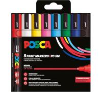 Posca Set de 8 rotuladores PC-5M Punta redonda 1,8-2,5 mm