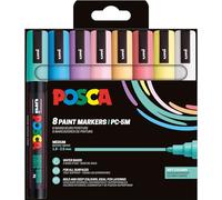 POSCA Rotuladores de pintura PC-5M acrílicos Pastel punta redonda 1,8-2,5 mm 8 unidades