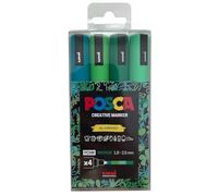 Posca Rotuladores PC-5M de punta de fieltro para colorear de pintura acrílica. Marcadores permanentes de colores opacos para adultos y niños. Ideal para tela, graffiti, acuarela, contorno, dibujo,