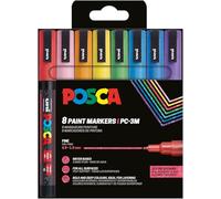 Posca – Pack rotuladores PC-3ML con purpurina punta redonda 0,9-1,3 mm, 8 unidades