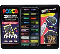 POSCA - Set de rotuladores Groovy Colours, estuche de 20 unidades