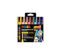 Posca Set rotuladores Manga Hero PC-5M Edición limitada 8 unidades punta 1.8-2.5 mm colores pastel
