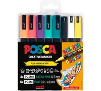 POSCA 186827 - Juego de rotuladores POSCA para zapatillas, estuche de 8 unidades, opacos sobre superficies claras