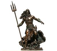 Poseidón Gr od of the Sea Neptuno, estatua escultura acabado bronce 26,4 cm