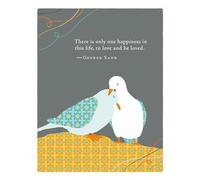 Positively Green Greeting Cards: Anniversary - "There is only one happiness in this life, to love and be loved" - George Sand (Pack of 6)