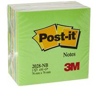 Post-It 2028-NB - Notas adhesivas en cubo, 76 x 76 mm, Color Verde Verde Standar