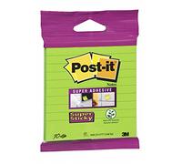 Post-It 399905 Super sticky notas adhesivas, Multicolor, Tamaño Standard, 100 x 100 mm