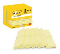 Post-it 653-E - Bloc de Notas Adhesivas Quita y Pon 38x51mm con 100 hojas (Paquete de 12 Uds.)