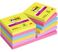 Post-it 654-12ss-uc nota autoadhesiva plaza azul, verde, rosa, púrpur