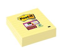 Post-it Taco Notas 675 Super Sticky 101x101 Amarillo Canario con líneas Pack de 3