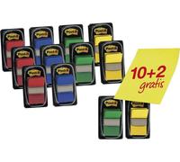 Post-it index pack de 12 dispensadores con 50 marcadores de indice reposicionables - forma rectangular - colores surtidos