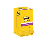 Post-it Notas Super Sticky 7100290189 Canary Amarillo Ultra 76 x 76 mm Paquete de 12 blocs