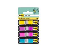 Post-it Banderitas separadoras 683-4ab, 4 colores brillantes, 140 banderitas (35 por color), 43,1 x 12 mm