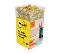 Post-it Bloc de notas adhesivas en cubo con expositor de suelo, 96 unidades surtidas