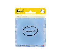 Post-it Bloc de notas adhesivas quita y pon 73x73 mm 36 hojas transparente azul lavado vaquero
