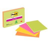 Post-it Bloc Notas Super Sticky Neón 203x152mm Pack de 12