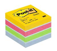 Post-it cubo de notas mini, colores ultra - 51 mm x 51 mm, 400 hojas,