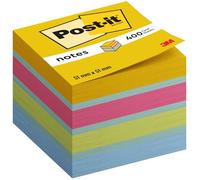 Post-it cubo de notas mini, colores ultra - 51 mm x 51 mm, 400 hojas,