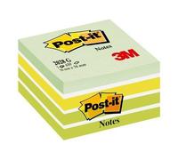 Post-It Cubo de Notas Multicolor 5x90 Hojas 76x76mm Tonos Verde Pastel