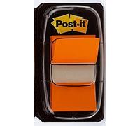 Post-it Index 680-4 marcadores, 25,4x43,1mm, 1x50. Color naranja. 1 dispensador