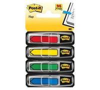 Post-It Index Marcadores Adhesivos, Rojo, Amarillo, Verde, Azul - 4 Dispensadores Estándar 4x24 Tiras