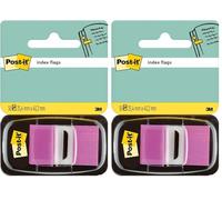Post-it Index Marcadores, Medio, Morado, 25.4 mm x 43.2 mm, 50 Marcadores/Dispensador, 1 Dispensador/Paquete (Paquete de 2)