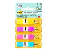 Post-it Marcadores adhesivos pequeños 4 dispensadores 35 banderitas 11.9x43.2 mm 4 colores