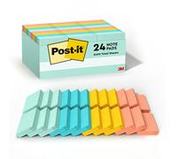 Post-it Mini notas, 3,8 x 5,08 cm, 24 almohadillas, notas adhesivas favoritas de Estados Unidos, colección Marsella, colores pastel (rosa, menta, amarillo), reciclable (653-24APVAD)